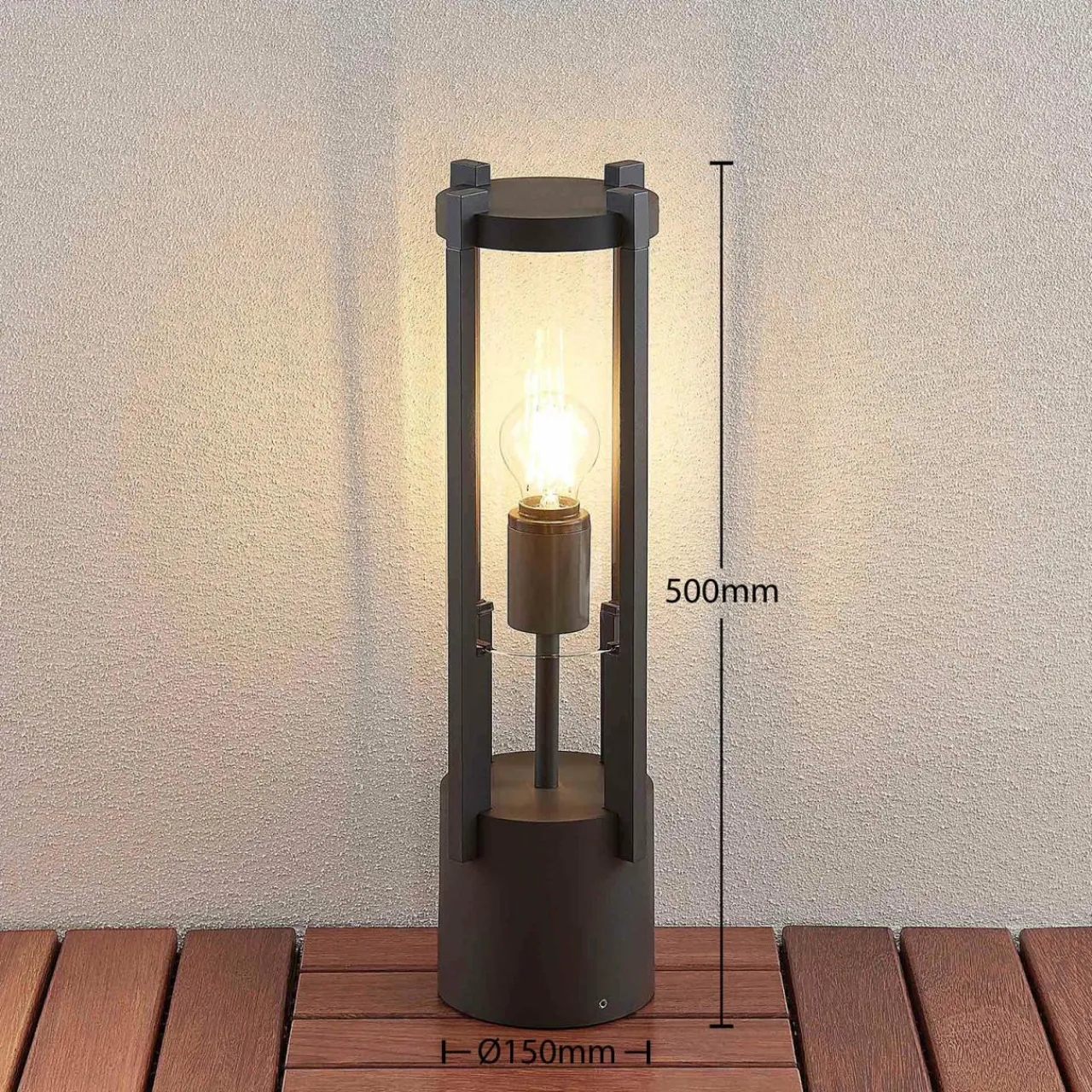 lucande_luminaire_pour_socle_brienne__cm_anthracite_aluminium_1.webp Lucande luminaire pour socle Brienne, 50 cm, anthracite, aluminium^ Potelets Extérieurs