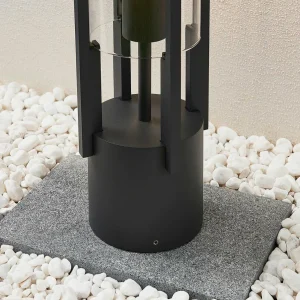 Lucande luminaire pour socle Brienne, 50 cm, anthracite, aluminium^ Potelets Extérieurs