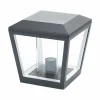 Lucande luminaire pour socle Dunia, gris foncé, aluminium^ Potelets Extérieurs