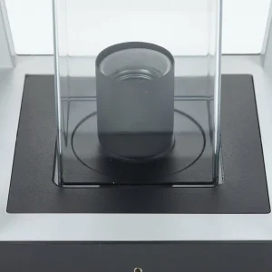 Lucande luminaire pour socle Dunia, gris foncé, aluminium^ Potelets Extérieurs