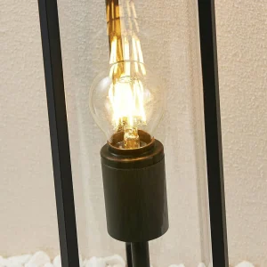 Lucande luminaire pour socle Emmeline, transparent, aluminium, 50 cm^ Potelets Extérieurs