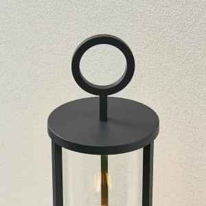 Lucande luminaire pour socle Emmeline, transparent, aluminium, 50 cm^ Potelets Extérieurs