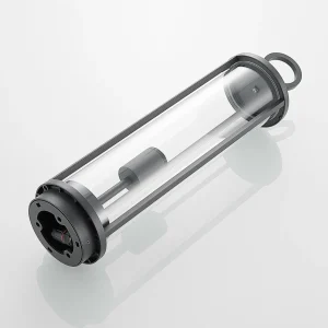 Lucande luminaire pour socle Emmeline, transparent, aluminium, 50 cm^ Potelets Extérieurs