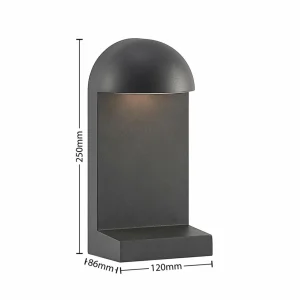 Lucande luminaire pour socle Jasmia, aluminium, gris foncé, G9^ Potelets Extérieurs