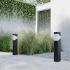 Lucande luminaire pour socle Kiran, gris graphite, aluminium, 60 cm^ Potelets Extérieurs