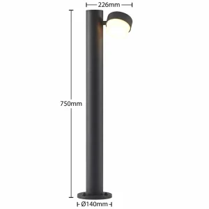 Lucande Marvella borne lumineuse, 1 lampe, 75 cm^ Bornes Éclairage Extérieur