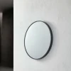 Lucande Miroir LED Infinity Emire, noir, aluminium, CCT, IP44^ Meubles & Aménagements