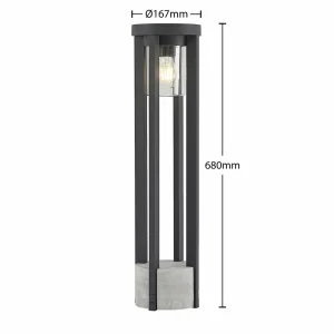 Lucande Overa borne lumineuse, E27^ Bornes Éclairage Extérieur