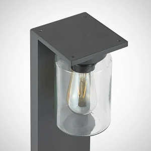 Lucande Semka borne lumineuse, 65 cm, gris foncé^ Bornes Éclairage Extérieur