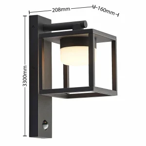 Lucande Timio applique extérieur downlight capteur^ Appliques D'Extérieur Avec Détecteur
