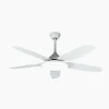 Lucande Ventilateur de plafond LED Divian, blanc, DC, silencieux, CCT^ Ventilateurs