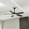 Lucande Ventilateur de plafond LED Divian, noir, DC, silencieux, CCT^ Ventilateurs