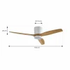 Lucande Ventilateur de plafond LED Faipari, blanc, DC, silencieux, 132cm^ Ventilateurs