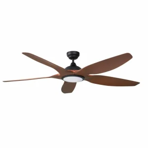Lucande Ventilateur de plafond LED Omendo, noir, DC, silencieux, CCT^ Ventilateurs