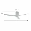 Lucande ventilateur de plafond Vindur, blanc, DC, silencieux, Ø 132 cm^ Ventilateurs