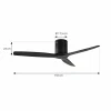 Lucande ventilateur de plafond Vindur, noir, DC, silencieux, 132 cm^ Ventilateurs