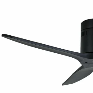 Lucande ventilateur de plafond Vindur, noir, DC, silencieux, 132 cm^ Ventilateurs