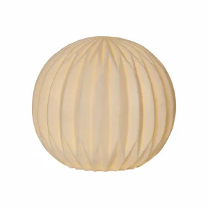 STAR TRADING Luminaire de terrasse LED Sandy, Ø 30 cm blanc plastique batterie^ Lampes Décoratives