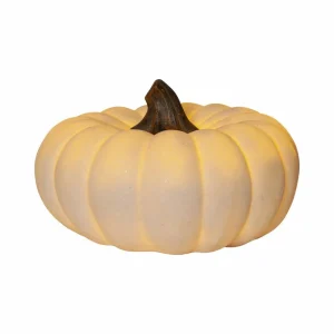 STAR TRADING Luminaire de terrasse LED Sandy Pumpkin, Ø 20,5 cm, blanc pile^ Lumière De Noël