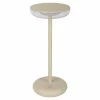 Näve Luminaire de terrasse rechargeable LED Pasi beige hauteur 26 cm métal^ Lampes Décoratives