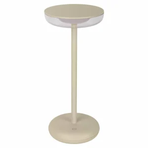 Näve Luminaire de terrasse rechargeable LED Pasi beige hauteur 26 cm métal^ Lampes Décoratives