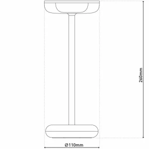 Näve Luminaire de terrasse rechargeable LED Pasi, menthe hauteur 26 cm métal^ Lampes Décoratives