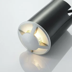 Lucande Luminaire encastré dans le sol Milara, à 4 lampes, aluminium^ Spots Encastrés Dans Le Sol D'Extérieur