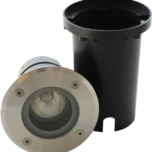LUTEC Luminaire encastré sol Berlin acier inox, IP67^ Spots Encastrés Dans Le Sol D'Extérieur