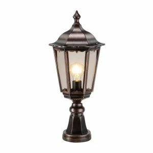 LCD Luminaire pour socle 1122 alu moulé noir-cuivré^ Potelets Extérieurs