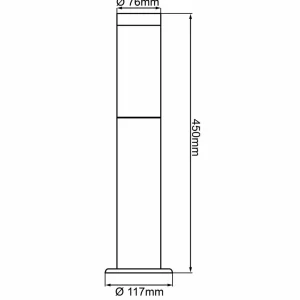 Brilliant Luminaire pour socle Dody, noir, métal, plastique, E27^ Potelets Extérieurs