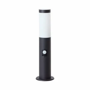 Brilliant Luminaire pour socle Dody Sensor, noir, métal, plastique, E27^ Potelets Extérieurs Avec Détecteur