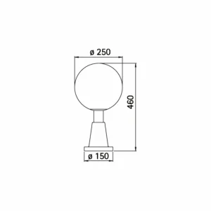 Albert Leuchten Luminaire pour socle en cristal noir^ Potelets Extérieurs