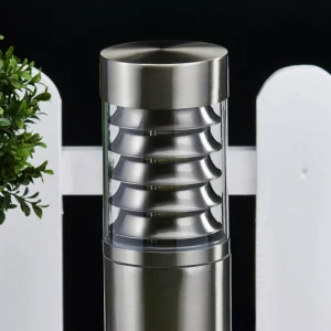 Lindby Luminaire pour socle Enja en inox^ Potelets Extérieurs