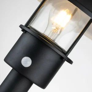 Elstead Luminaire pour socle Klampenborg noir capteur PIR^ Potelets Extérieurs Avec Détecteur