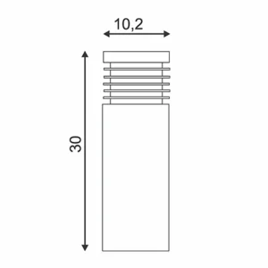 SLV Luminaire pour socle élancé VAP SLIM 30^ Potelets Extérieurs