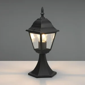 Trio Lighting Luminaire pour socle Livenza, noir, hauteur 39 cm, aluminium, IP44^ Potelets Extérieurs