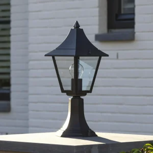 K.S. Verlichting Luminaire pour socle Livorno, IP44, noir/clair^ Potelets Extérieurs