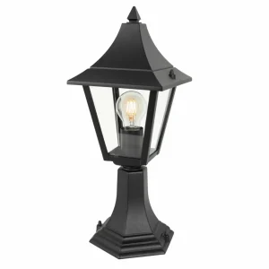 K.S. Verlichting Luminaire pour socle Livorno, IP44, noir/clair^ Potelets Extérieurs