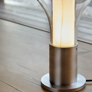 LZF LAMPS LZF Eris Lampe à poser LED verre aluminium/ivoire^ Luminaires Durables