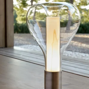 LZF LAMPS LZF Eris Lampe à poser LED verre aluminium/ivoire^ Luminaires Durables