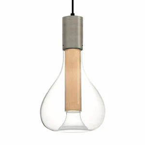 LZF LAMPS LZF Eris suspension LED verre aluminium/hêtre^ Luminaires Durables