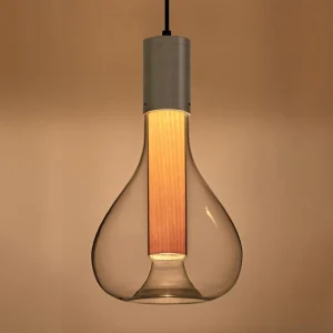LZF LAMPS LZF Eris suspension LED verre aluminium/hêtre^ Luminaires Durables