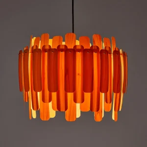 LZF LAMPS LZF Maruja suspension en bois, orange^ Luminaires Durables