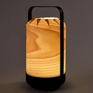 LZF LAMPS LZF Mini Chou lampe à poser LED batterie, hêtre^ Luminaires Durables