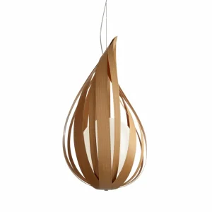 LZF LAMPS LZF Raindrop medium suspension, merisier^ Luminaires Durables