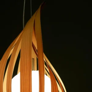 LZF LAMPS LZF Raindrop medium suspension, merisier^ Luminaires Durables