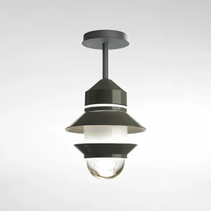 Marset Santorini plafonnier d'extérieur, IP65, gris^ Plafonniers D'Extérieur