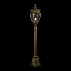 Maytoni Fleur borne lumineuse, dorée^ Bornes Éclairage Extérieur