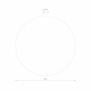 Nowodvorski Lighting Miroir LED Ring L, Ø 39 cm, verre, blanc chaud^ Meubles & Aménagements