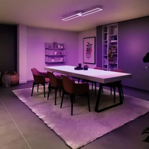 tint Müller Licht Plafonnier LED Ciso, RVB, CCT, noir^ Plafonniers Connectés